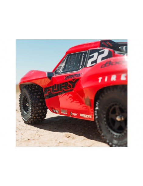 Arrma Fury Mega 550 2WD 1:10 Smart RTR Raudona - RC modelis su baterija ir įkrovikliu
