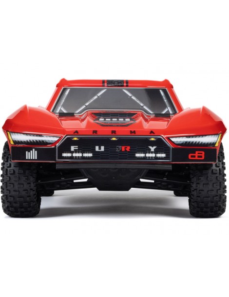 Arrma Fury Mega 550 2WD 1:10 Smart RTR Raudona - RC modelis su baterija ir įkrovikliu
