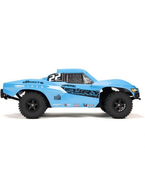 Arrma Fury Mega 550 2WD 1:10 Smart RTR mėlyna - RC modelis su baterija ir įkrovikliu