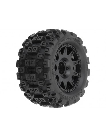 Pro-Line 1/18 Badlands MX 1.85" F/R MTD 12mm Black Raid: Granite GROM