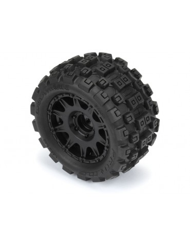 Pro-Line 1/18 Badlands MX 1.85" F/R MTD 12mm Black Raid: Granite GROM