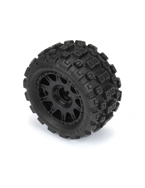 Pro-Line 1/18 Badlands MX 1.85" F/R MTD 12mm Black Raid: Granite GROM