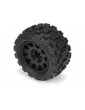 Pro-Line 1/18 Badlands MX 1.85" F/R MTD 12mm Black Raid: Granite GROM