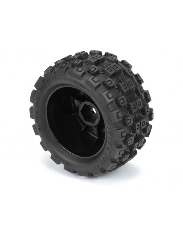 Pro-Line 1/18 Badlands MX 1.85" F/R MTD 12mm Black Raid: Granite GROM