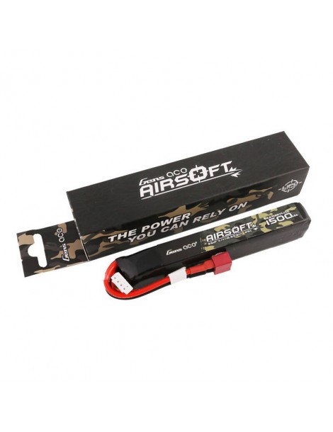 Gens ace 25C 1500mAh 3S1P 11.1V Airsoft Gun Lipo Battery with T Plug