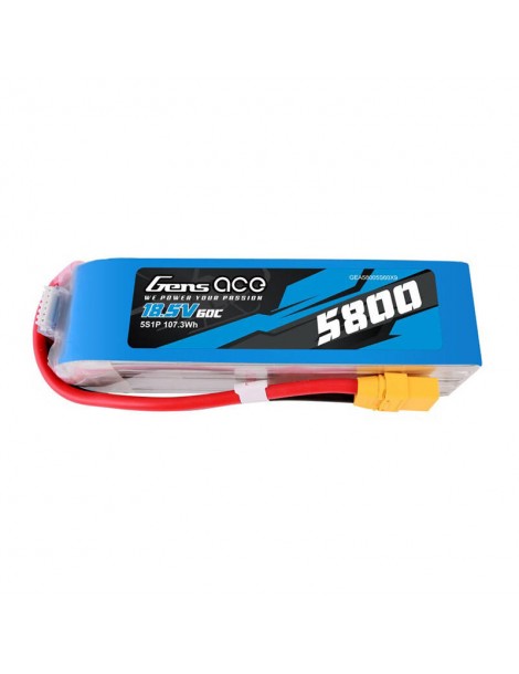 Akumuliatorius Gens ace 5800mAh 60C 18.5V 5S1P Lipo XT90