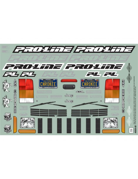 Pro-Line 1/10 2001 Jeep Cherokee Clear Body 12.3 (313mm) Wheelbase Crawlers