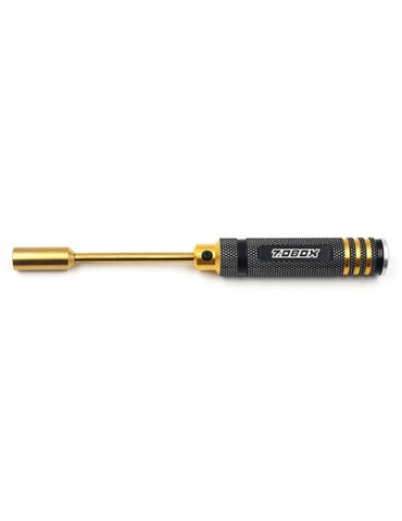 Aluminum 7.0mm Lock Nut Driver Black Gold