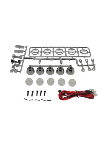 5-LED Roof Spotlight Kit, Silver