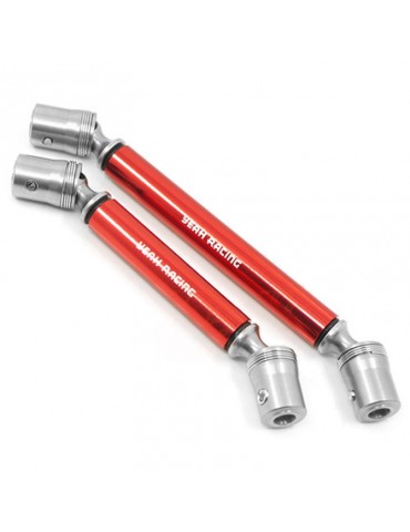 Stainless Steel Front & Rear Center Shaft Set Red (Ver.2) Fits TRX-4 TRX-6