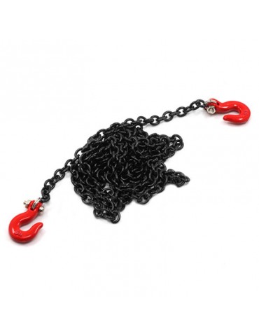1/10 RC Rock Crawler Accessory 96cm Long Chain and Hook Set Red
