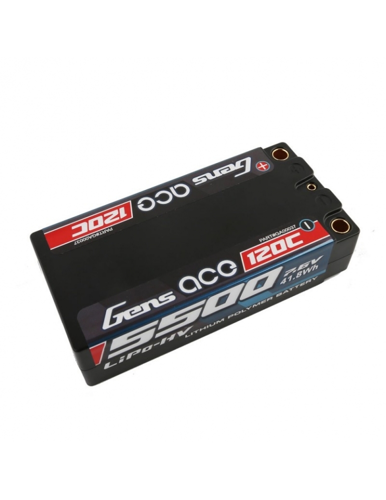 Akumuliatorius Gens ace 5500mAh 7.6V 120C 2S2P HardCase Akumuliatorius Gens ace 5500mAh 7.6V 120C 2S2P HardCase