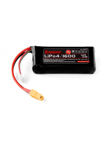 LiPo akumuliatorius 20C 4/1600 14.8V XT-60 D3.5