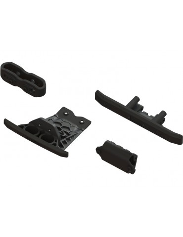 Arrma Lower Skid And Bumper Set: Black