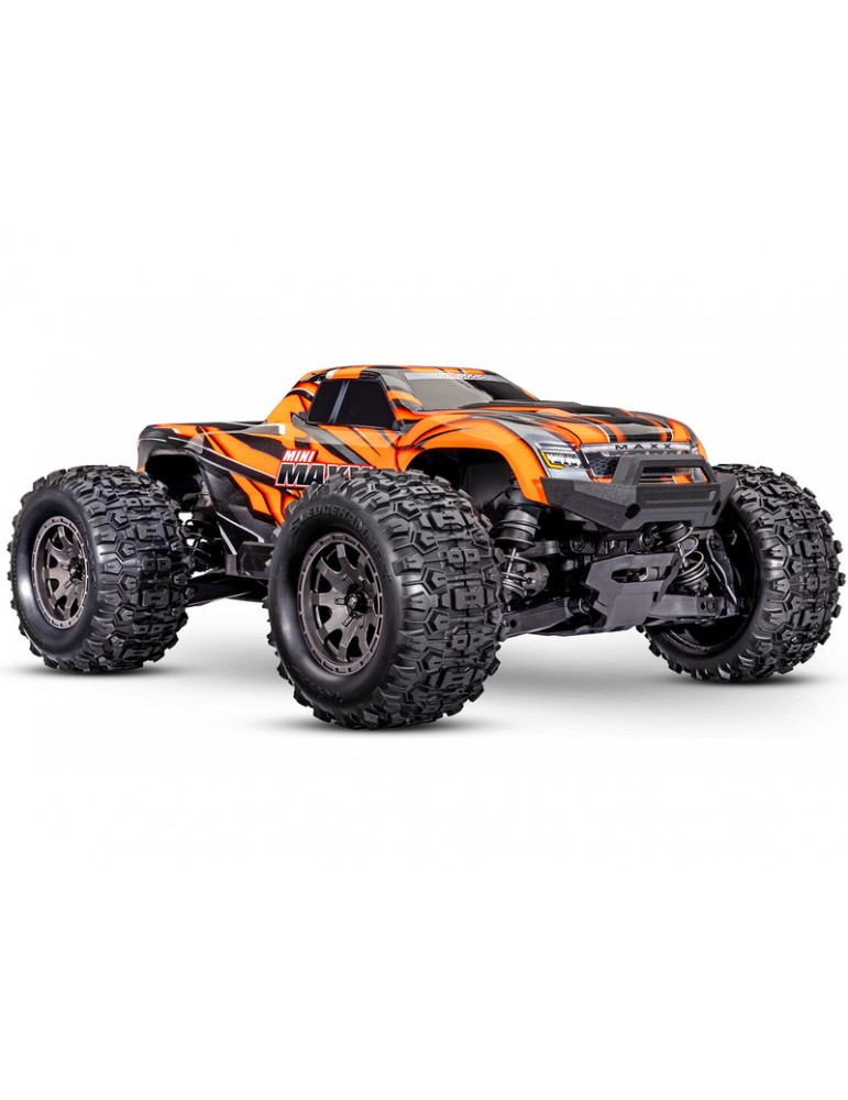 Traxxas Mini Maxx 1:12 BL-2s RTR Oranžinis