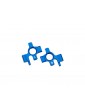 Traxxas Steering blocks, aluminum (blue-anodized)