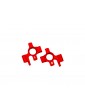 Traxxas Steering blocks, aluminum (red-anodized)