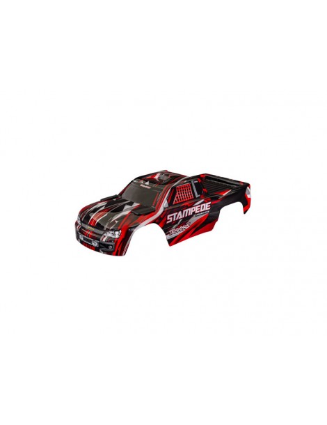 Traxxas Body, Stampede, red (for clipless mounting)