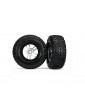 Traxxas Tires & wheels 2.2/3.0", SCT Split-Spoke satin chrome-black, SCT S1 tire (2)