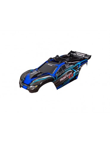 Traxxas Body, Rustler 4X4, blue (painted, decals applied)