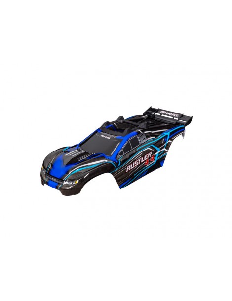 Traxxas Body, Rustler 4X4, blue (painted, decals applied)