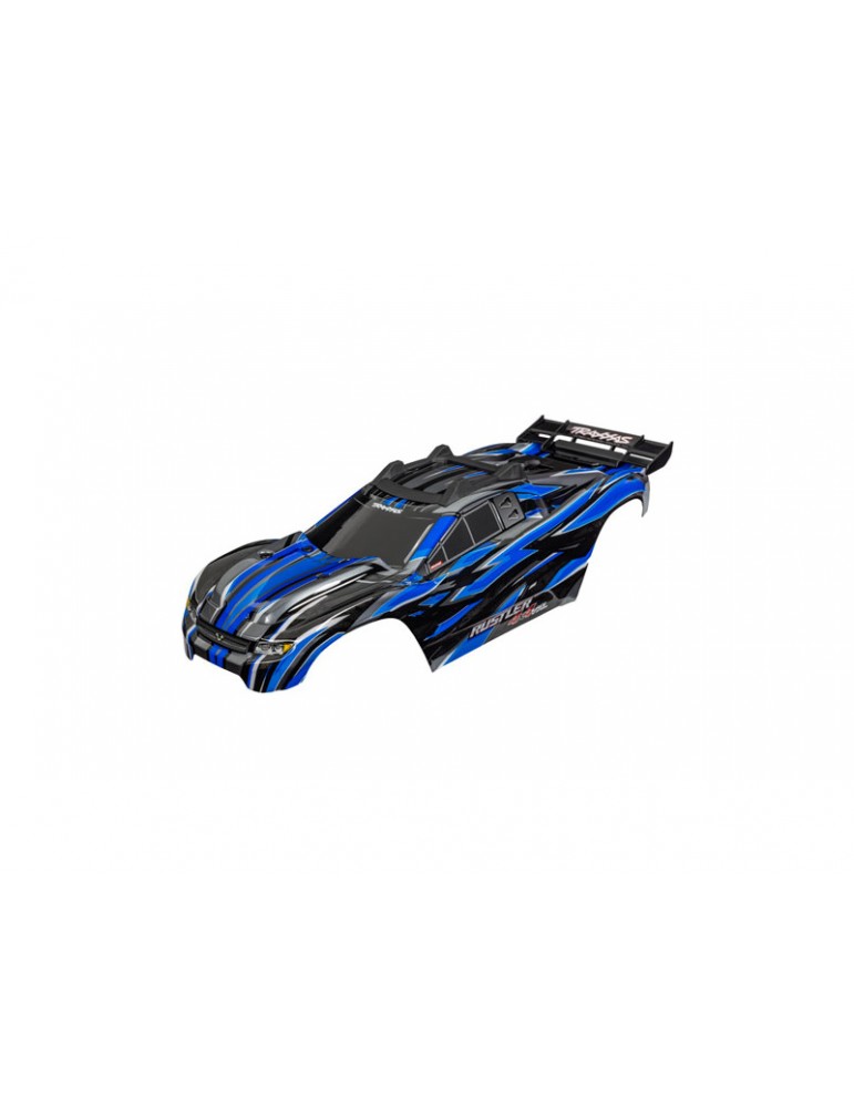 Traxxas Body, Rustler 4X4 VXL, blue (clipless)
