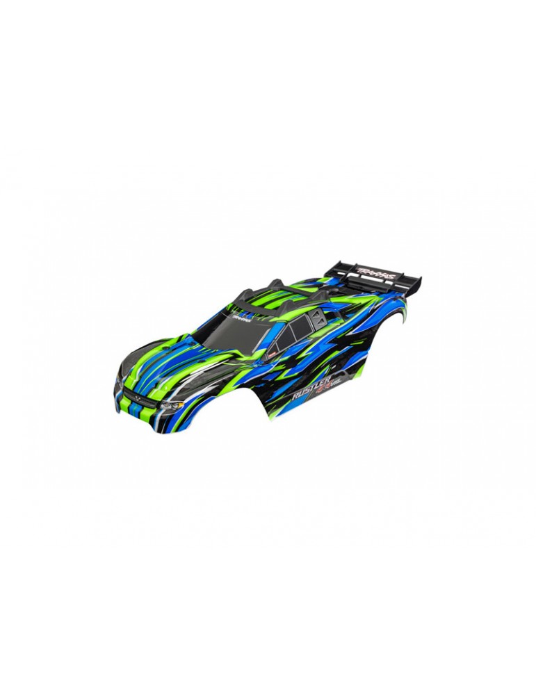 Traxxas Body, Rustler 4X4 VXL, green (clipless)