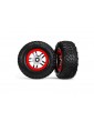 Traxxas Tires & wheels 2.2/3.0", SCT Split-Spoke chrome-red, SCT S1 tire (2)