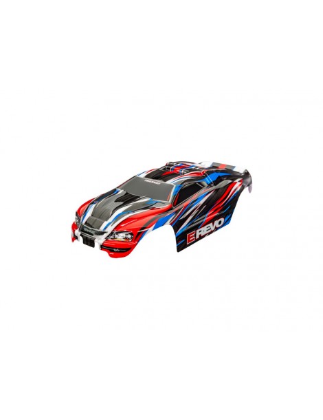 Traxxas Body, 1/16 E-Revo, red and blue (painted)