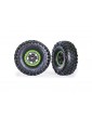 Traxxas Tires & wheels 2.2", TRX-4 Sport gray/green, Canyon Trail tires (2)