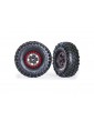 Traxxas Tires & wheels 2.2", TRX-4 Sport gray/red, Canyon Trail tires) (2)