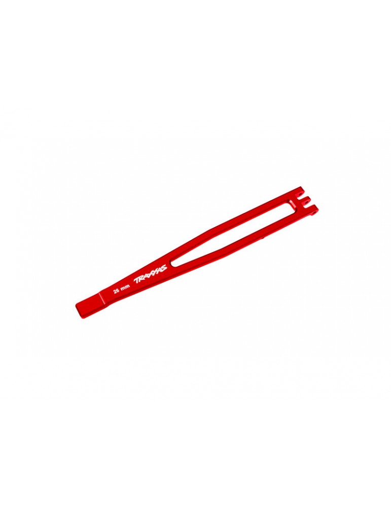 Traxxas Battery hold-down, aluminum (red-anodized)