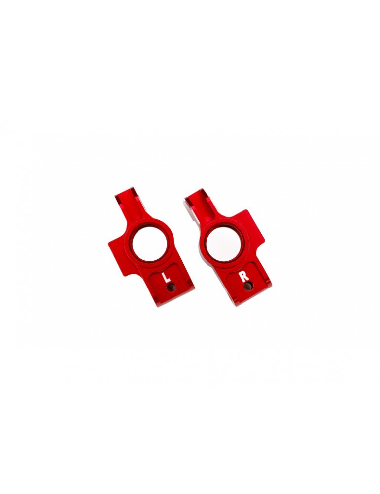 Traxxas Carriers, stub axle, aluminum (red-anodized), (left & right)