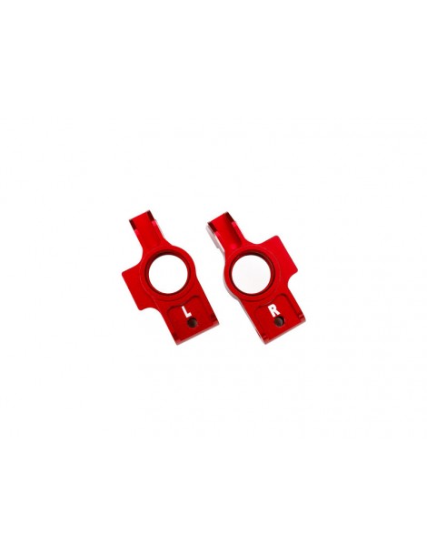 Traxxas Carriers, stub axle, aluminum (red-anodized), (left & right)