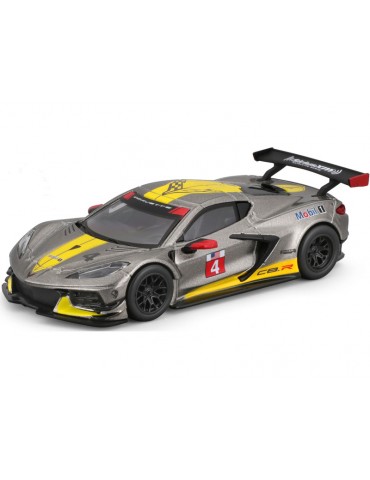 18-38312 Bburago Race - Chevrolet Corvette C8R (2020) #4, geltona 1:43