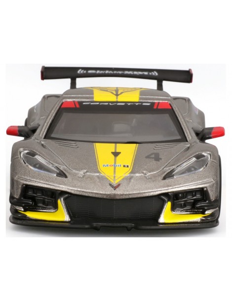 18-38312 Bburago Race - Chevrolet Corvette C8R (2020) #4, geltona 1:43