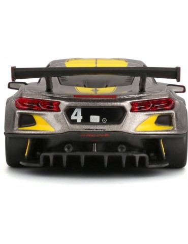 18-38312 Bburago Race - Chevrolet Corvette C8R (2020) #4, geltona 1:43