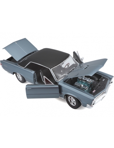 MA-31885B-Maisto Pontiac GTO 1965 1:18 metallic blue