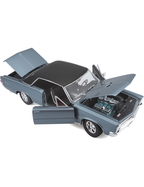 MA-31885B-Maisto Pontiac GTO 1965 1:18 metallic blue