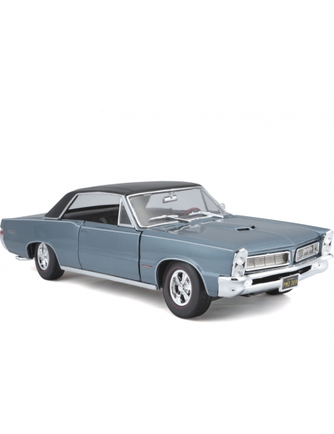 MA-31885B-Maisto Pontiac GTO 1965 1:18 metallic blue