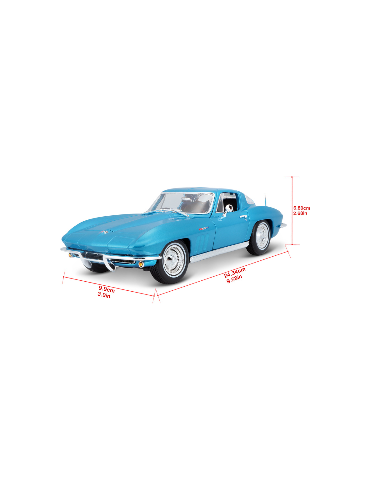 Maisto Chevrolet Corvette 1965 118 metallic light blue-MA-31640B