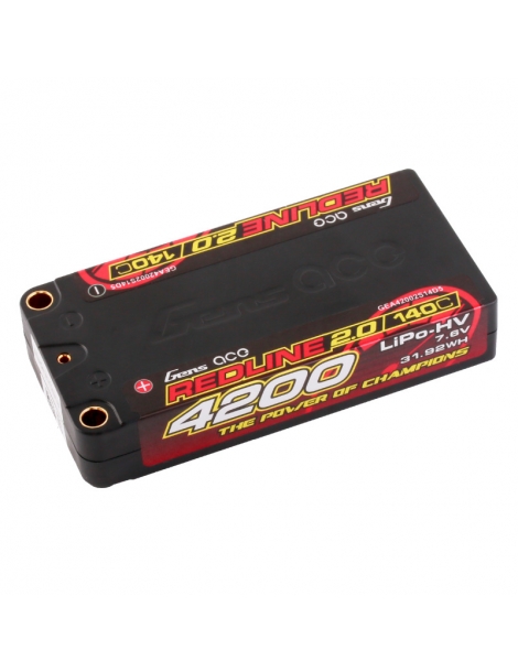 Gens ace Redline 2.0 Shorty 4200mAh 7.6V 2S 140C HV LiPo (5mm)(157g)