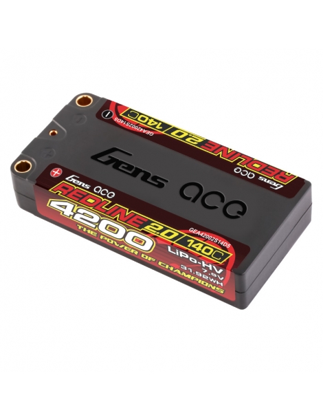 Gens ace Redline 2.0 Shorty 4200mAh 7.6V 2S 140C HV LiPo (5mm)(157g)