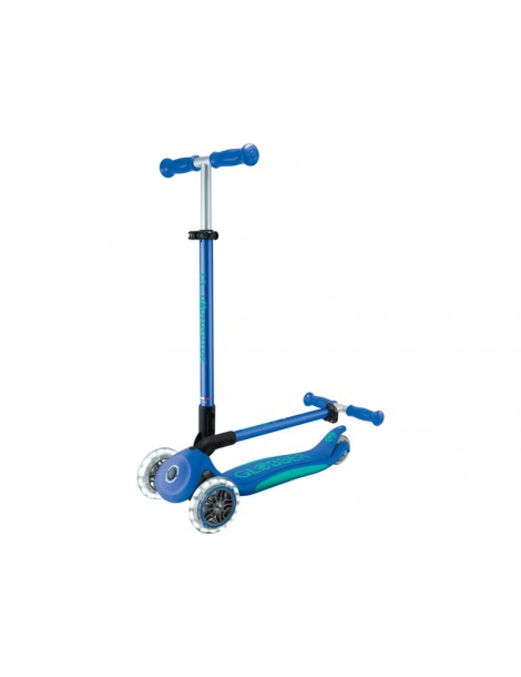 Globber - Paspirtukas „Primo Plus Lights V2“, sulankstomas Mėlyna / smaragdo žalia