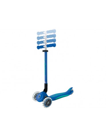 Globber - Paspirtukas „Primo Plus Lights V2“, sulankstomas Mėlyna / smaragdo žalia