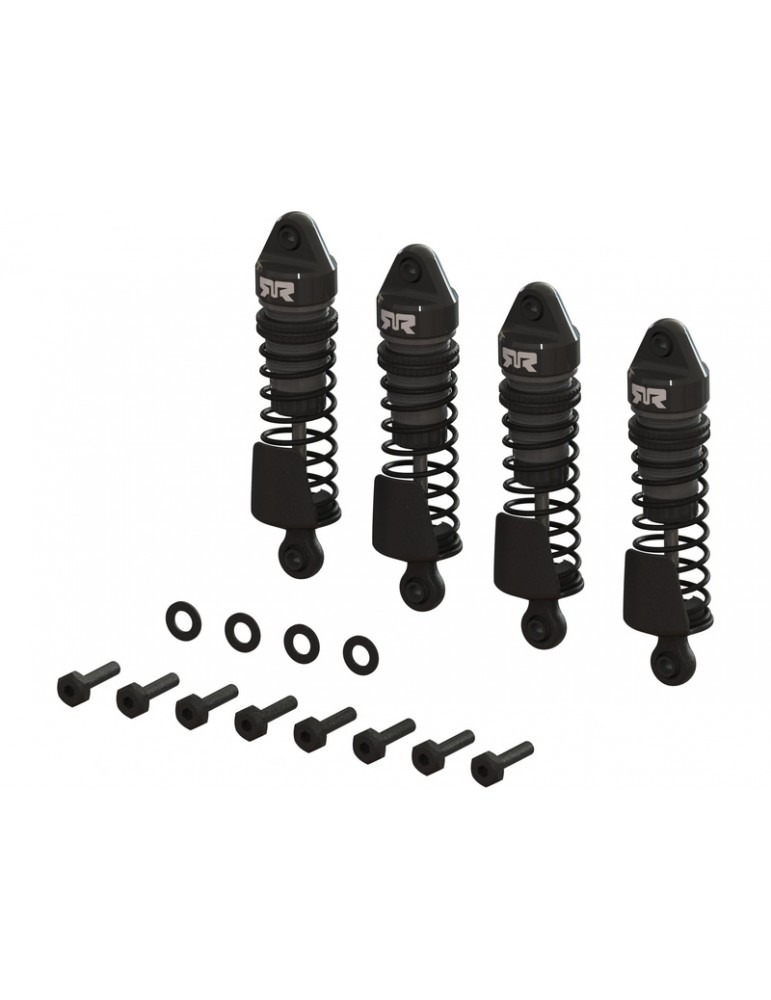 Arrma Aluminum Shock Set, 58mm Length, 2000cSt Oil (4), Gunmetal: Grom