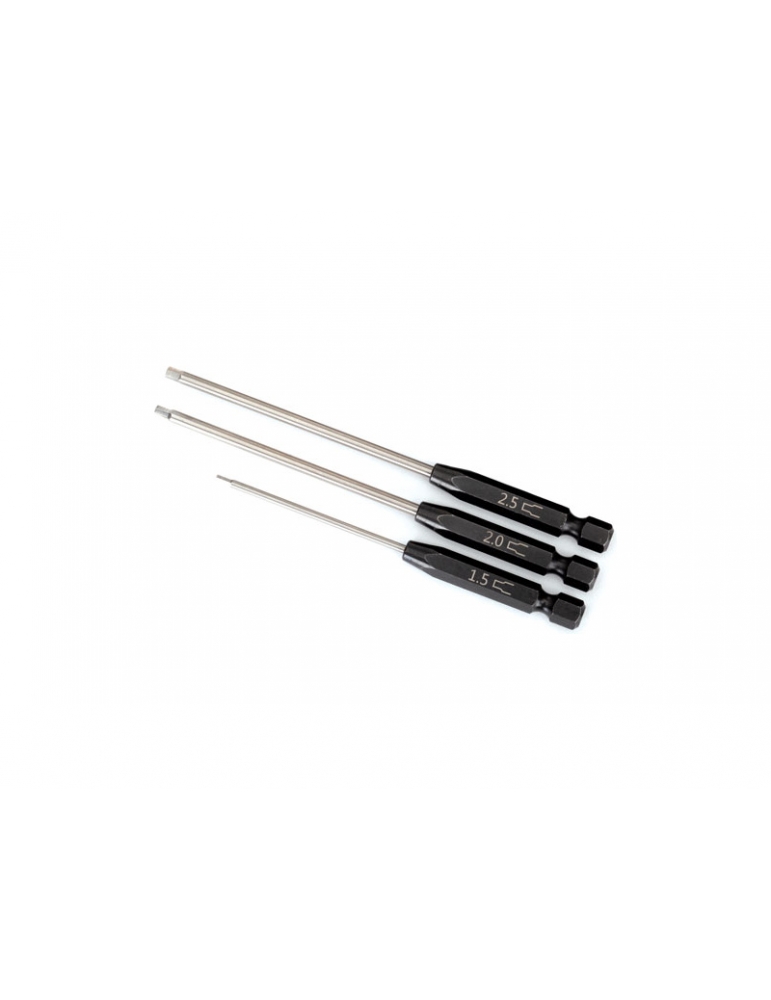 Traxxas Speed Bit Set, hex driver, 3-piece straight (1.5mm, 2.0mm, 2.5mm)