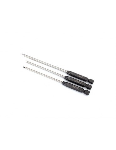 Traxxas Speed Bit Set, hex driver, 3-piece ball-end (2.0mm, 2.5mm, 3.0mm)