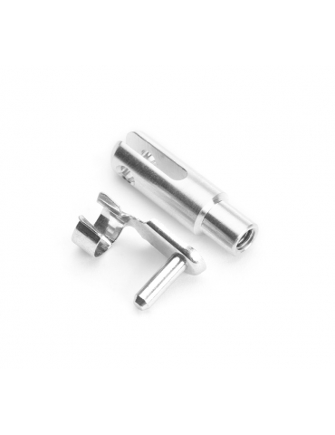 KAV50.0153A/10-Aliuminio tvirtinimo elementas Clevis M4 su 4 mm vyriais, 10 vnt.