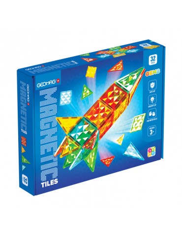 Geomag Gems Rocket 32 magnetic tiles